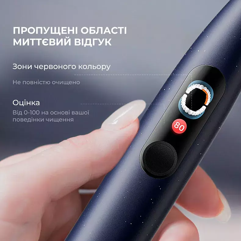 Розумна зубна електрощітка Oclean X Pro Digital - Dark Blue фото