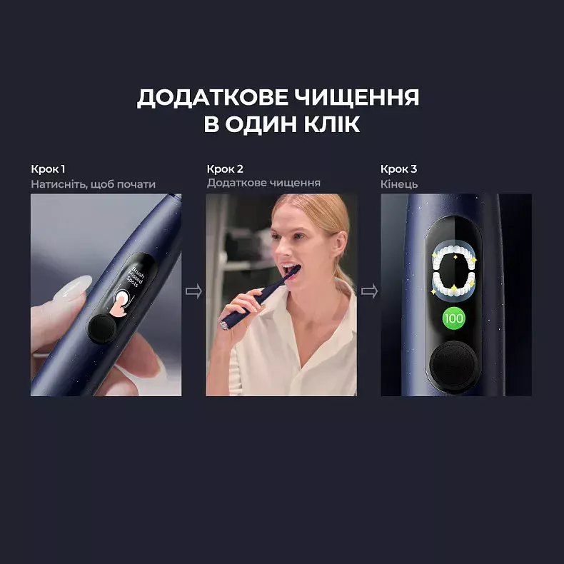 Умная зубная электрощетка Oclean X Pro Digital - Dark Blue фото