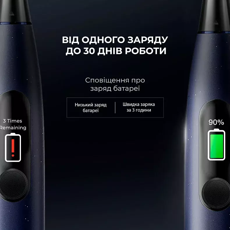 Розумна зубна електрощітка Oclean X Pro Digital - Dark Blue фото