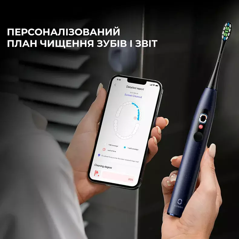 Умная зубная электрощетка Oclean X Pro Digital - Dark Blue фото