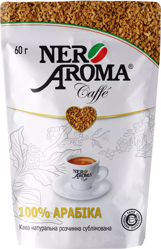 Кава розчинна Nero Aroma 100% Арабіка 0.060 кг (4820093485586) фото