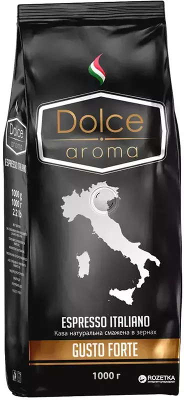 Кофе в зернах Dolce Aroma Gusto Forte 1 кг (8019650002939) фото