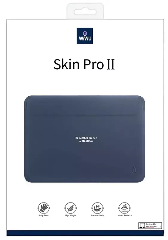 Чохол WIWU Skin Pro 2 Leather Sleeve for MacBook 13" (navy blue) фото