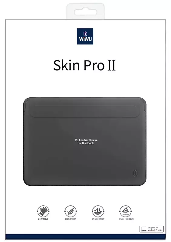 Чохол WIWU Skin Pro 2 Leather Sleeve for MacBook 15,3" (black) фото