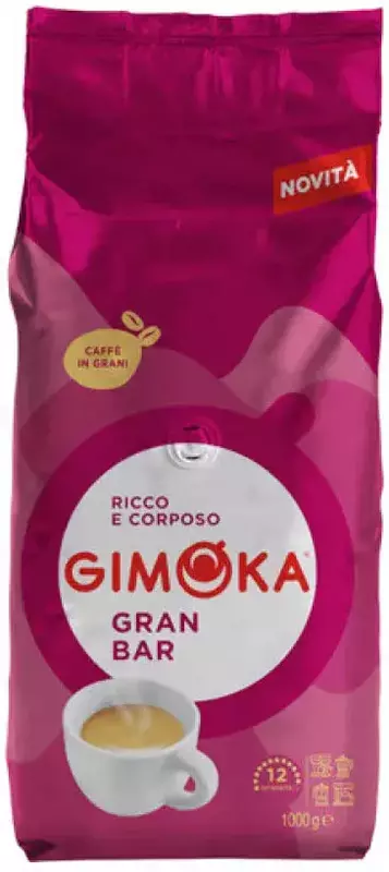 Кава в зернах Gimoka Rosso Gran Bar 1 кг (8003012000039) фото