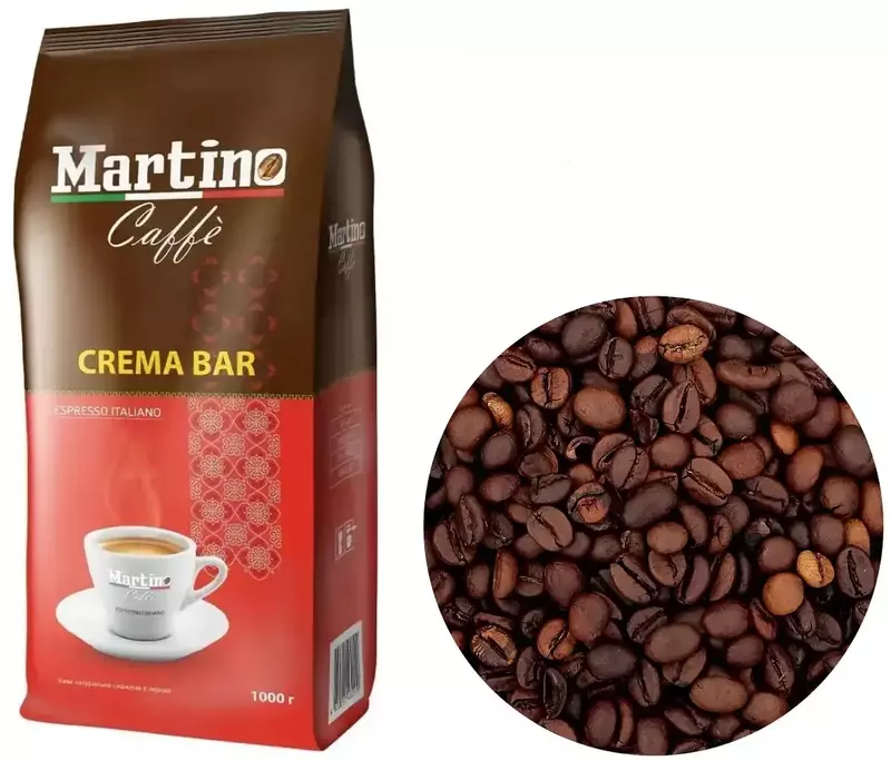 Кава в зернах Martino Crema Bar 1 кг (4820093481519) фото