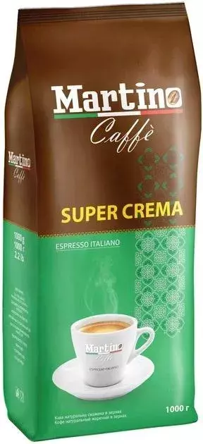 Кава в зернах Martino Super Crema 1 кг (8019650003882) фото