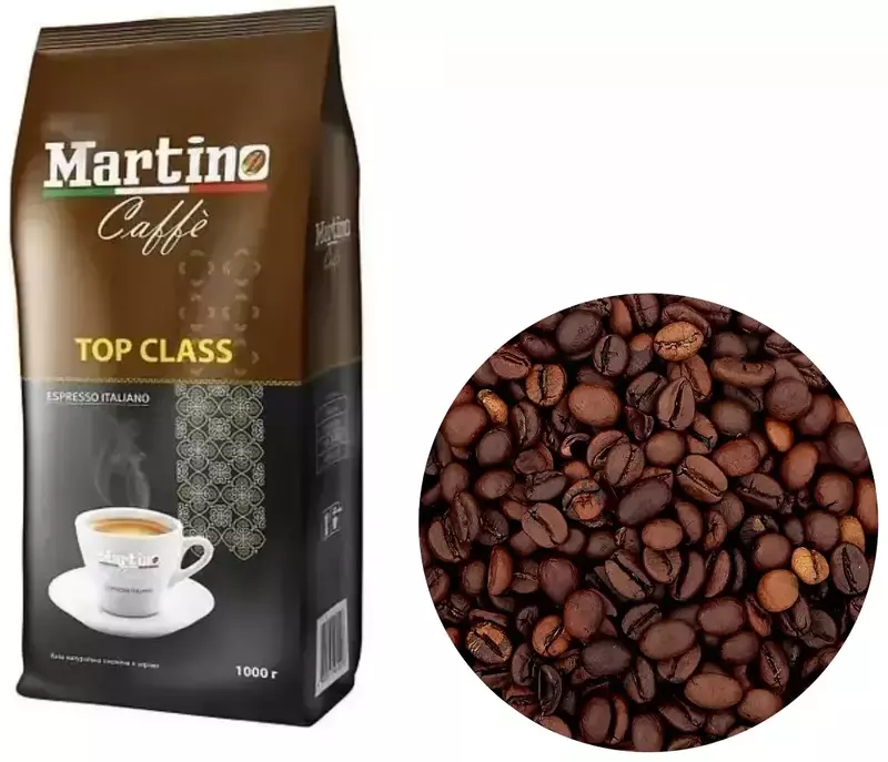 Кава в зернах Martino Top Class 1 кг (4820093481526) фото