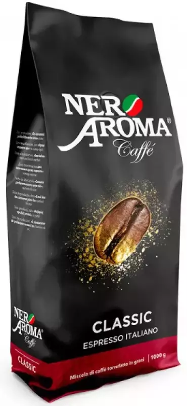 Кава в зернах Nero Aroma Classic 1 кг (8053264190552) фото