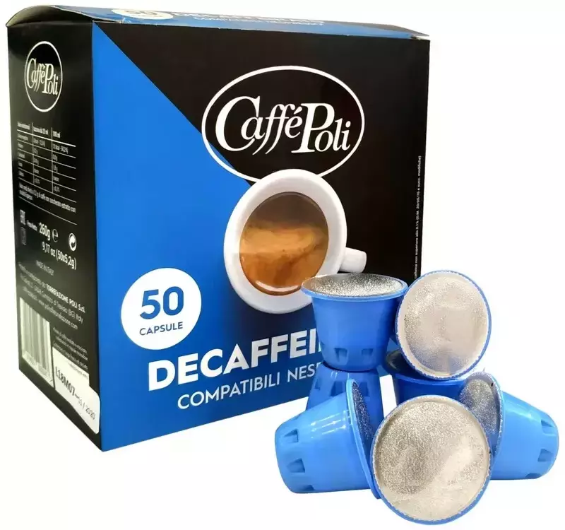 Кава в капсулах Caffe Poli Decaffeinato 5.2 г х 50 шт. для системи Nespresso (8019650003547) фото