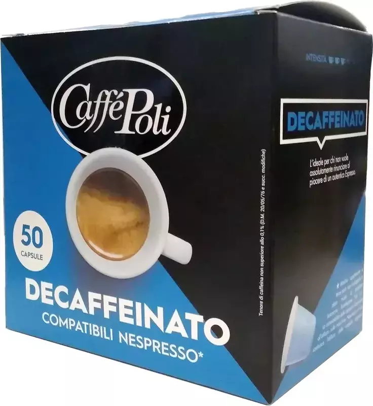Кава в капсулах Caffe Poli Decaffeinato 5.2 г х 50 шт. для системи Nespresso (8019650003547) фото