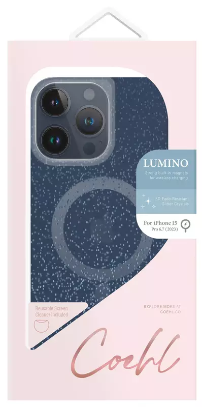Чохол для Iphone 15 Pro Max UNIQ COEHL MAGNETIC CHARGING LUMINO PRUSSIAN BLUE (UNIQ-IP6.7P(2023)-LUMMBLU) фото