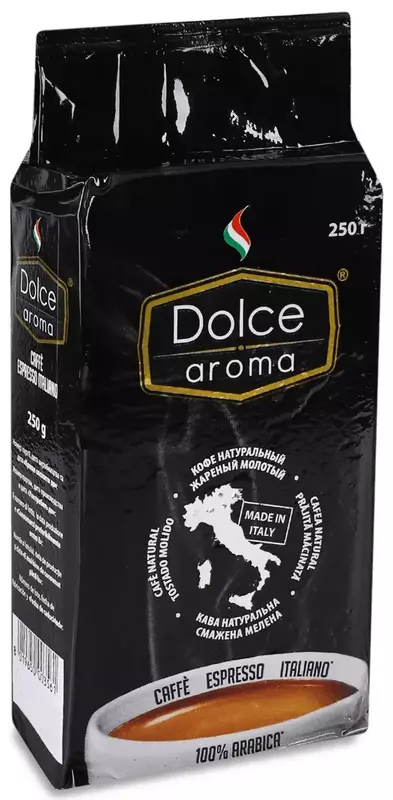 Кава мелена Dolce Aroma 100% Arabica 250 г. (8019650003561) фото