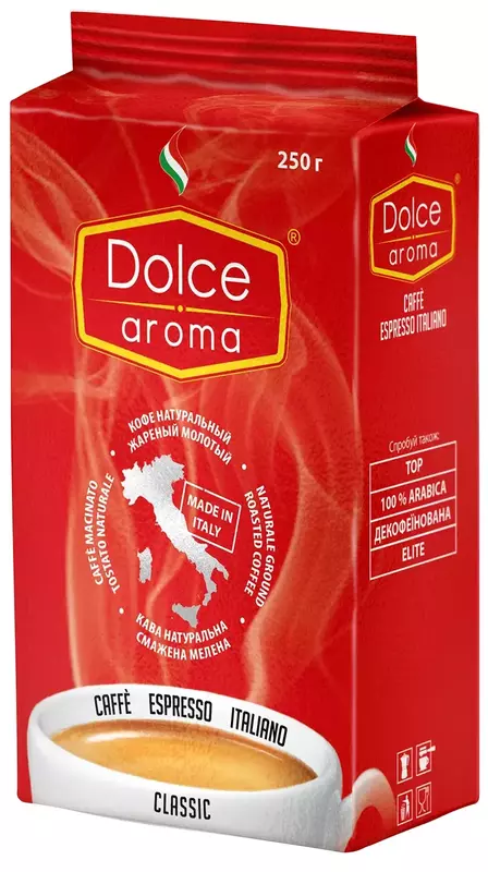 Кава мелена Dolce Aroma Classic 250 г. (4820093481366) фото