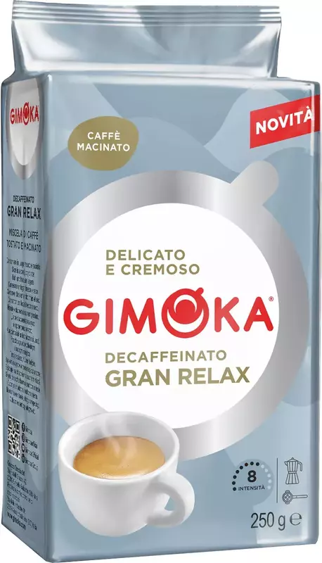Кава мелена Gimoka Gran Relax Dec 250 г (8003012000169) фото