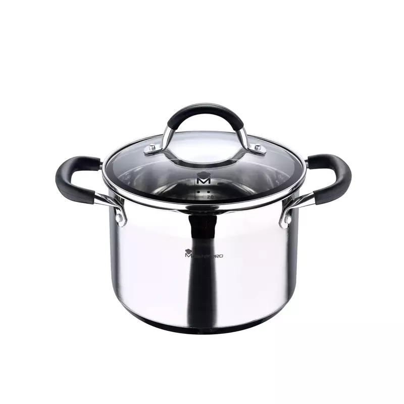 Каструля висока з кришкою MasterPro Foodies collection, 9,5 л (BGMP-1506-BK) - фото - №0