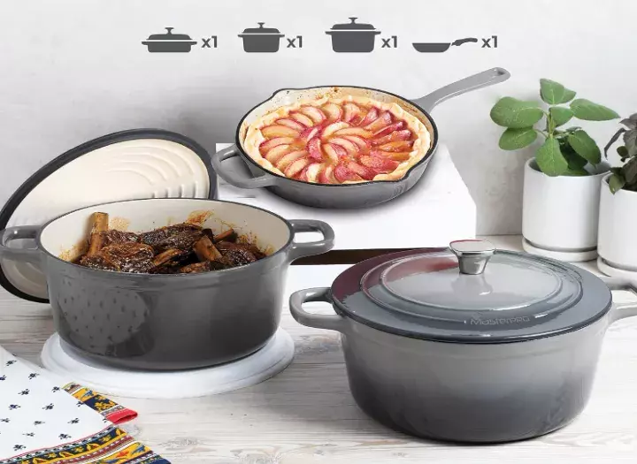 Каструля чавунна з кришкою MasterPro Unique, 1,8 л (BGMP-3830) - фото - №3