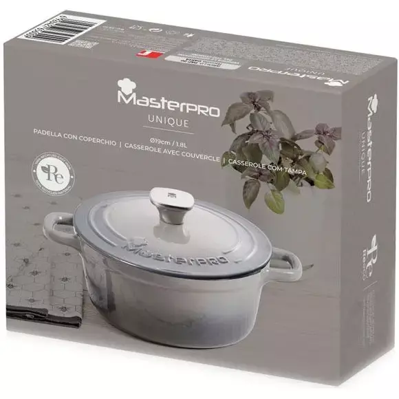 Каструля чавунна з кришкою MasterPro Unique, 1,8 л (BGMP-3830) - фото - №5