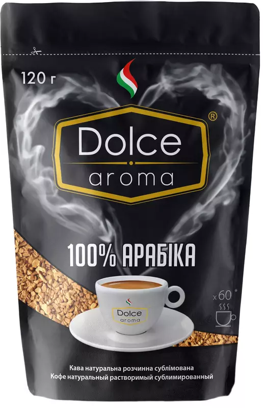 Кава розчинна Dolce Aroma 100% Arabica 120 г. (4820093484893) фото