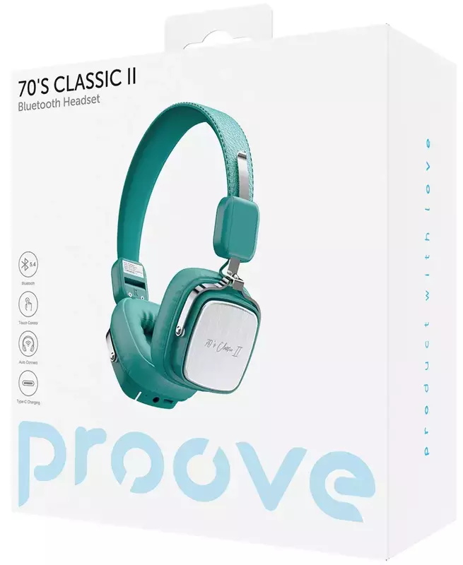 Бездротові навушники Proove 70 Classic II (Mint) фото