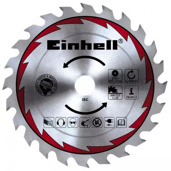 Пила дискова Einhell TE-CS 165, 165мм, 1200Вт (4331010) фото
