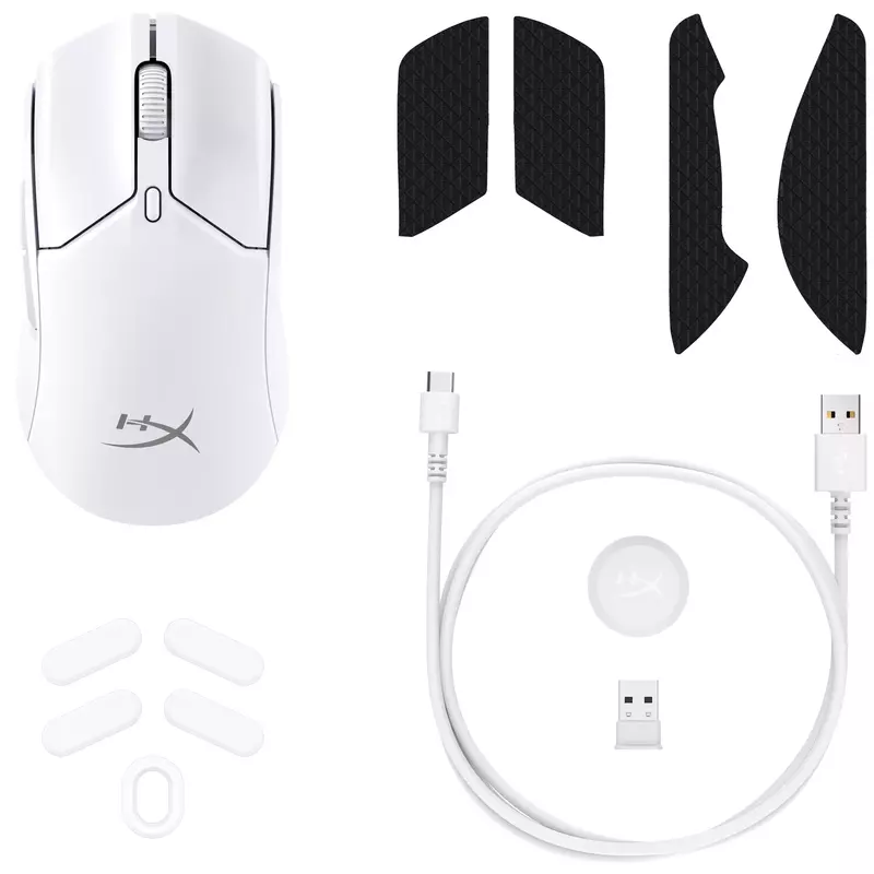 Ігрова комп'ютерна миша HyperX Pulsefire Haste 2 Mini Wireless (White) 7D389AA - фото - №7