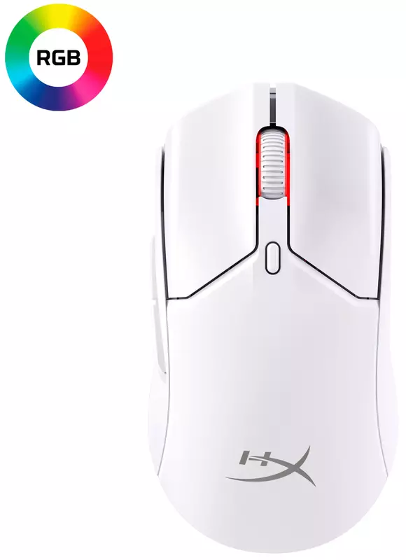 Ігрова комп'ютерна миша HyperX Pulsefire Haste 2 Mini Wireless (White) 7D389AA - фото - №1