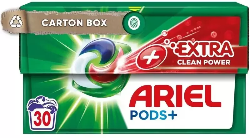 Капсулы для стирки Ariel Pods All-in-1 + Сила экстраочищения 30 шт фото