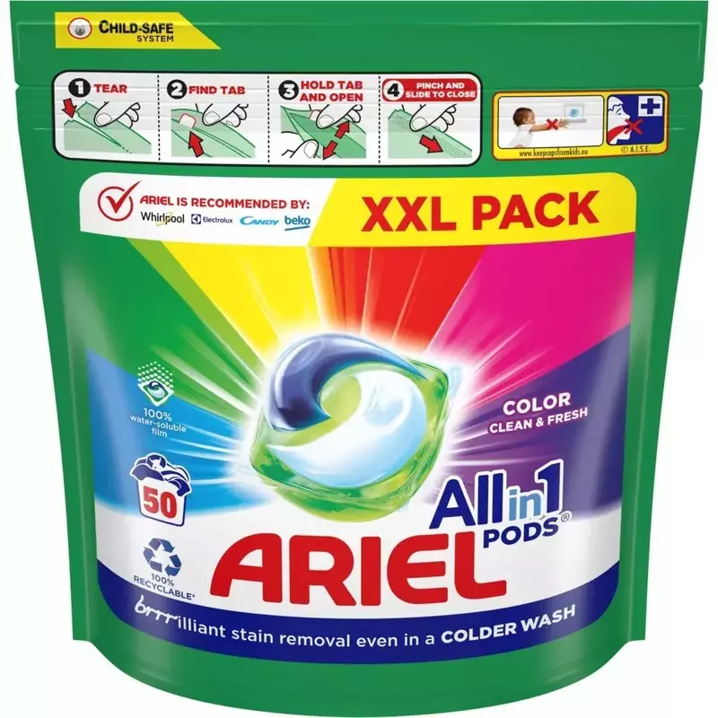 Капсули для прання Ariel Pods All-in-1 Color 50 шт фото