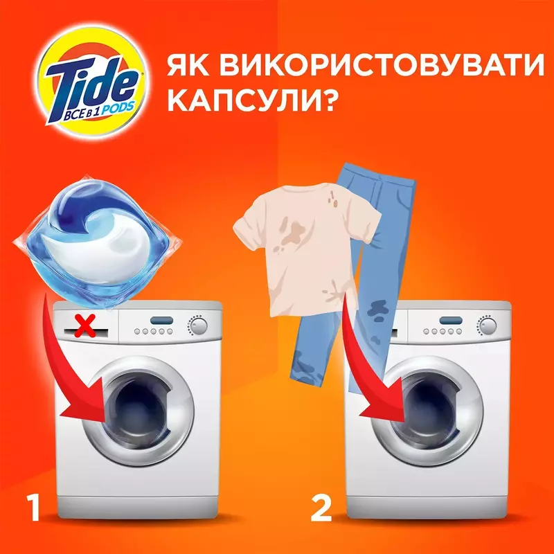 Капсули для прання Tide All-in-1 Lenor Color 58 шт - фото - №6