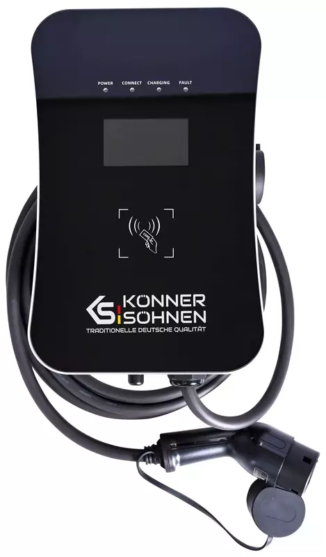 Станція заряджання електромобілів Konner&Sohnen KS X16/3, 400В, 16А, 3Фази, 11кВт, Type 2, IP54 фото