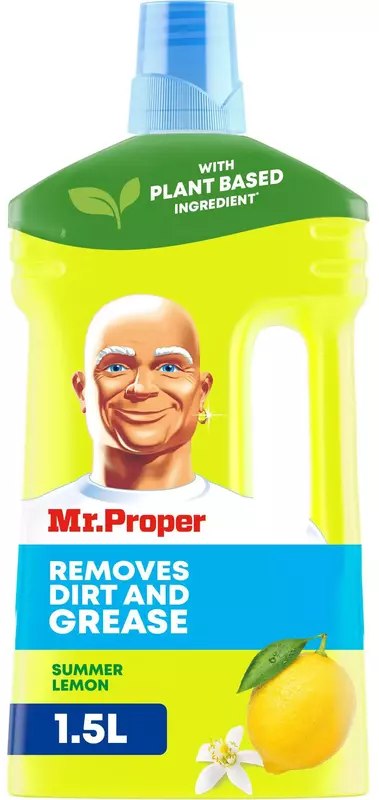 Моющая жидкость для пола и стен Mr. Proper Чистота и блеск Лимон 1.5л фото