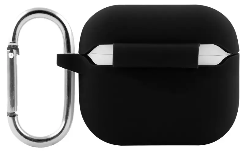 Чехол Silicone Case New for AirPods 3 (black) фото