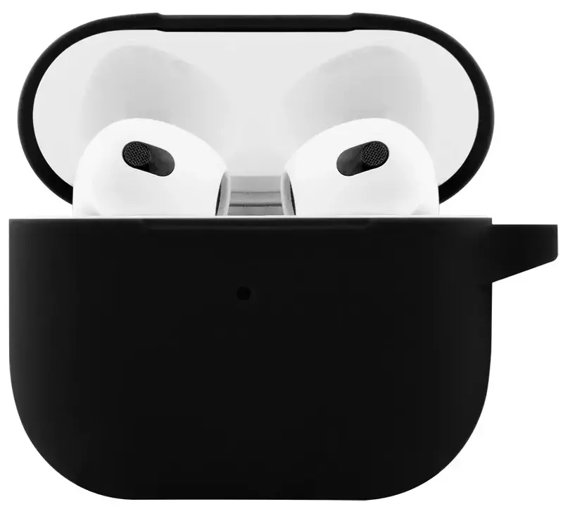 Чехол Silicone Case New for AirPods 3 (black) фото