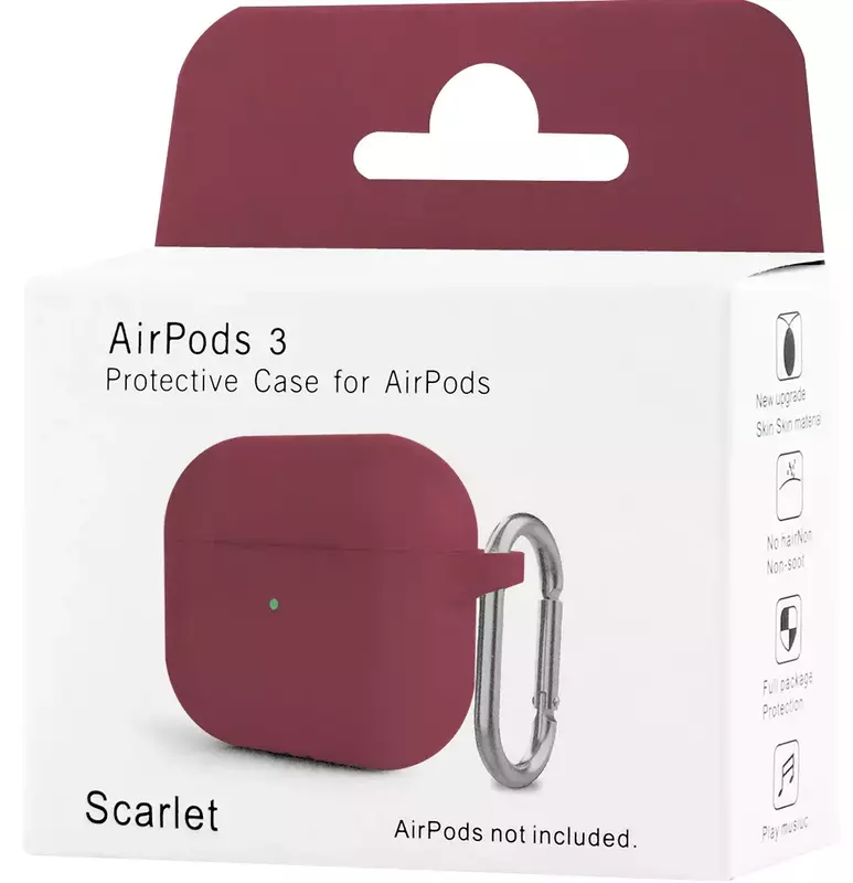 Чохол Silicone Case New for AirPods 3 (bordo) фото