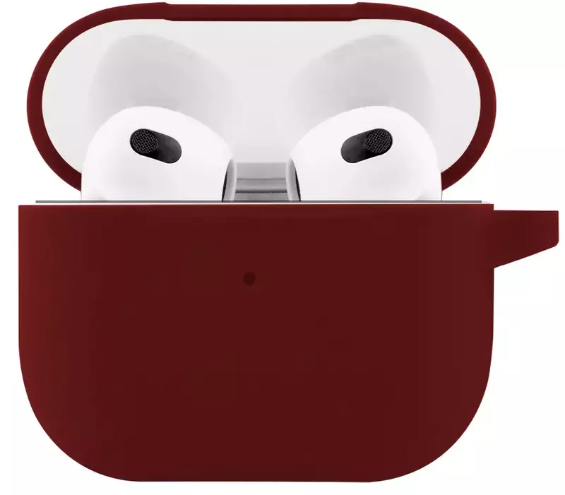 Чохол Silicone Case New for AirPods 3 (bordo) фото