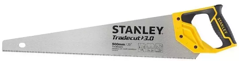 Ножівка по дереву Stanley Tradecut 500мм, 7TPI фото