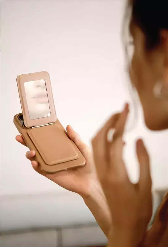 Чохол-гаманець UNIQ COEHL ESME MAGNETIC CARDHOLDER & MIRROR DUSTY NUDE (DUSTY NUDE) фото
