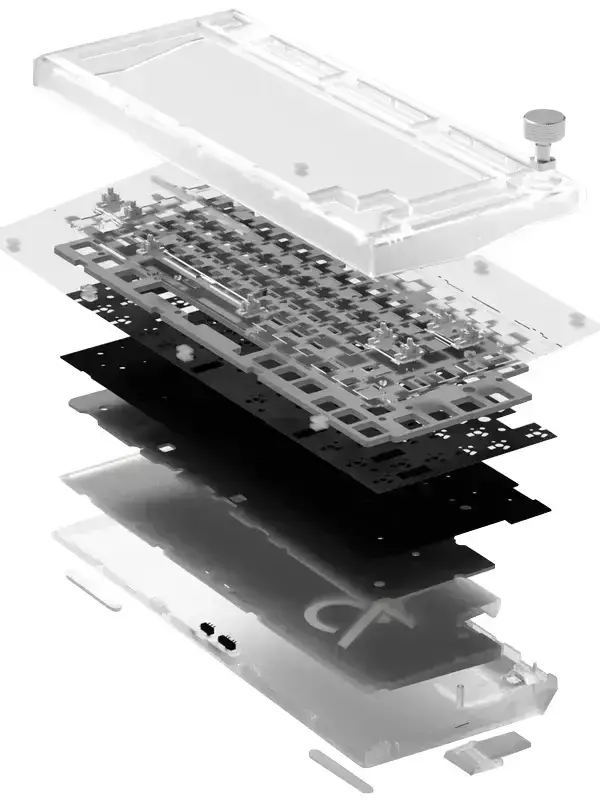Ігрова клавіатура FL ESPORTS DIY-barebone MK750 (White Transparent) MK750-5880 фото