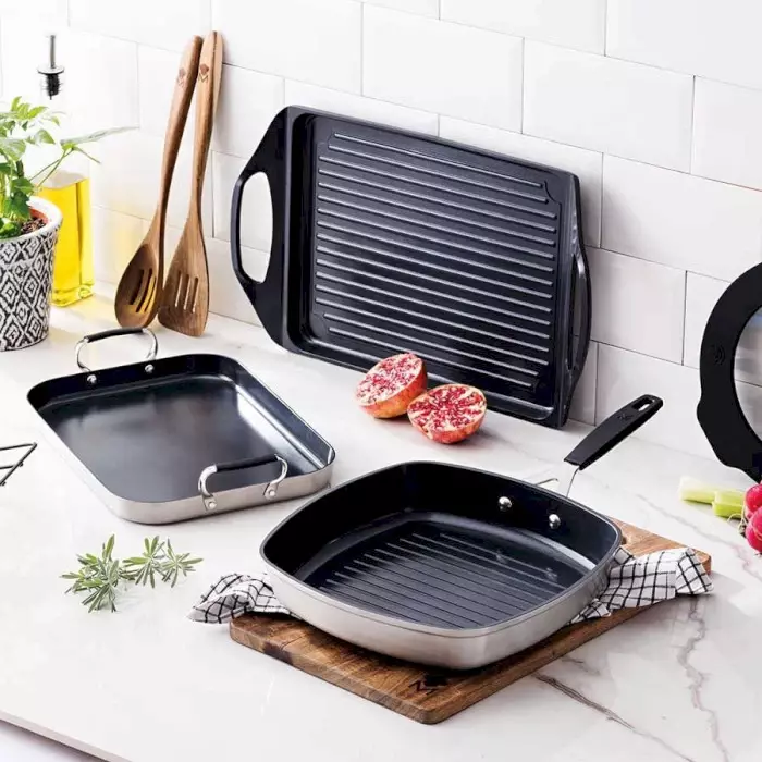 Сковорода гриль MasterРro Smart, 28х28 см (BGEU-3771) - фото - №4