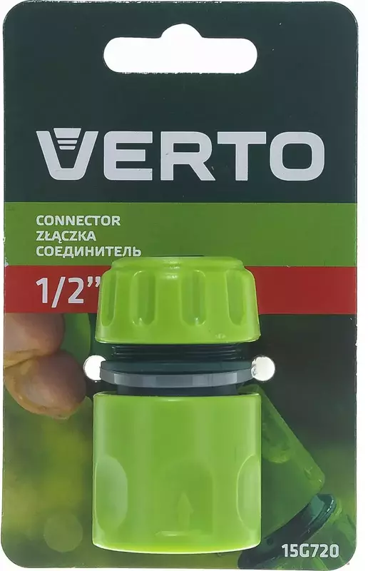 Конектор для шланга Verto, 1/2", однокомпонентний фото