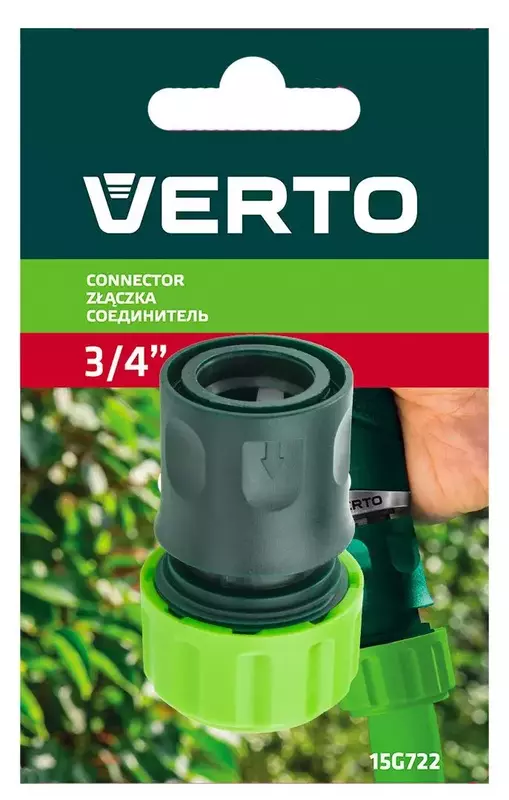 Конектор для шланга Verto, 3/4", однокомпонентний фото