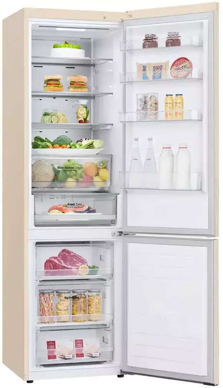 Двокамерний холодильник LG GC-B509SESM фото