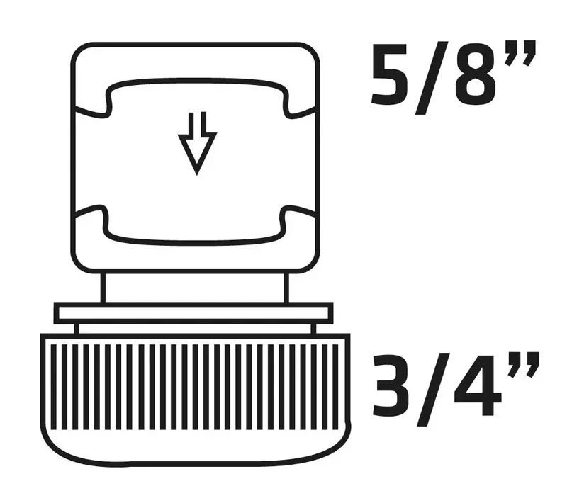 Конектор для шланга Verto, 3/4", двокомпонентний, прогумований, антиковзкий фото