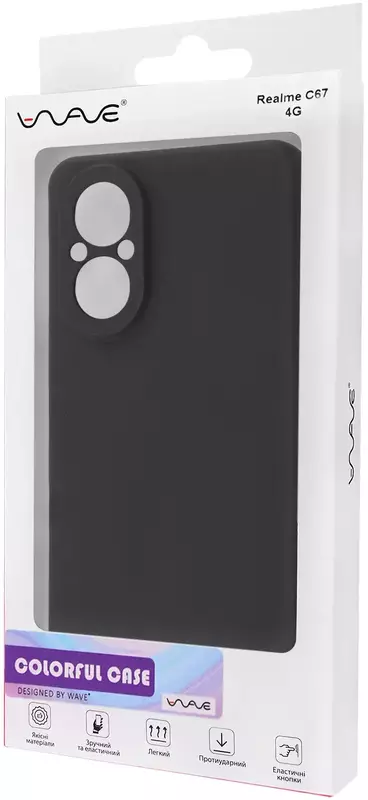 Чехол для Realme C67 4G WAVE Colorful Case (black) фото
