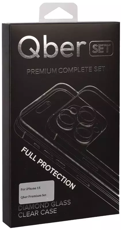 Захисний комплект для iPhone 15 Qber Premium Set MS фото