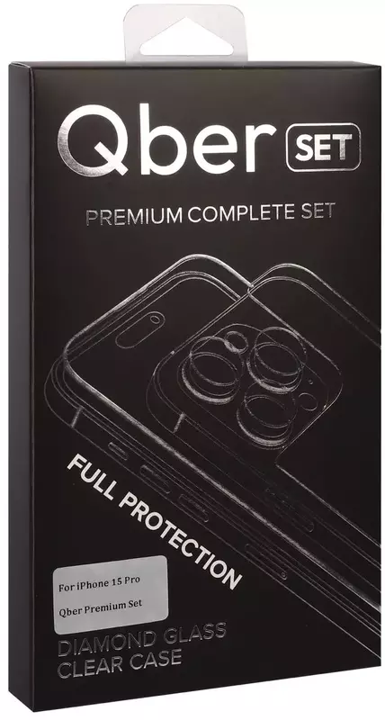 Защитный комплект для iPhone 15 Pro Qber Premium Set фото