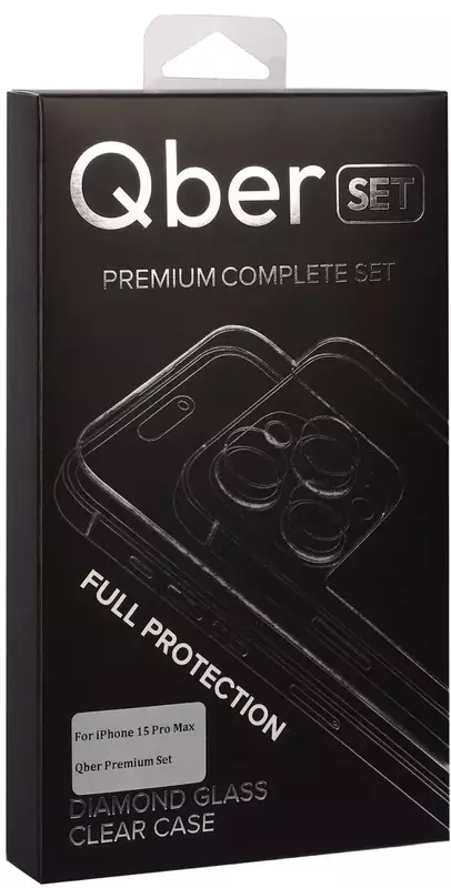 Захисний комплект для iPhone 15 Pro Max Qber Premium - фото - №0