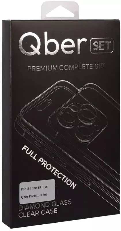 Захисний комплект для iPhone 15/14 Plus Qber Premium Set фото