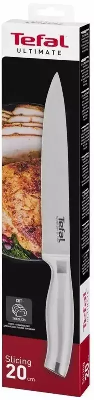 Кухонний ніж слайсерний Tefal Ultimate 20см, нержавіюча сталь K1701274 фото